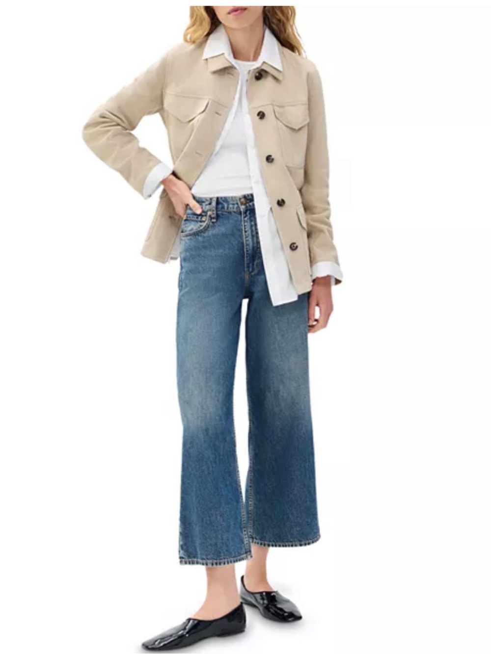Rag & Bone Andi Ankle Wide-Leg Jeans
Featherweight in Declan